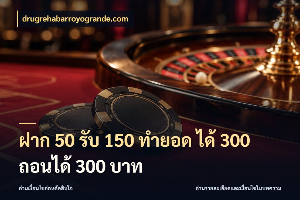 ฝาก 50 รับ 150 ทํายอด ได้ 300 ถอนได้ 300 บาท drugrehabarroyogrande.com จุดเด่นของเครดิตที่คนชอบเกมอยากรู้