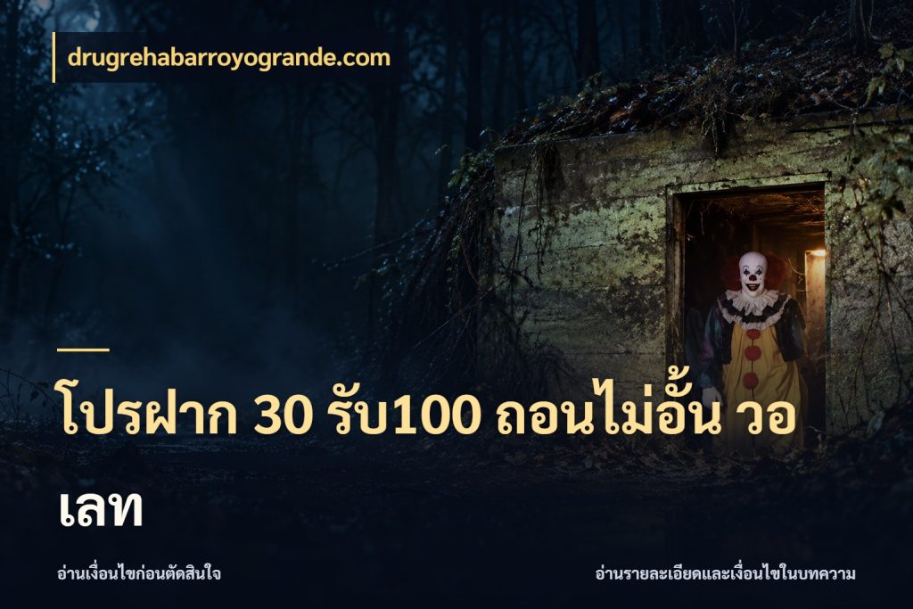โปรฝาก 30 รับ100 ถอนไม่อั้น วอ เลท เปิดมุมโปรให้เข้ากับเกมแนวโปรด ในมุม drugrehabarroyogrande.com