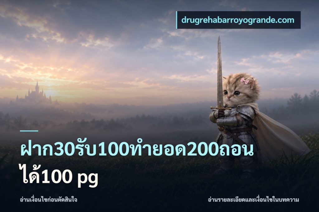 ฝาก30รับ100ทํายอด200ถอนได้100 pg