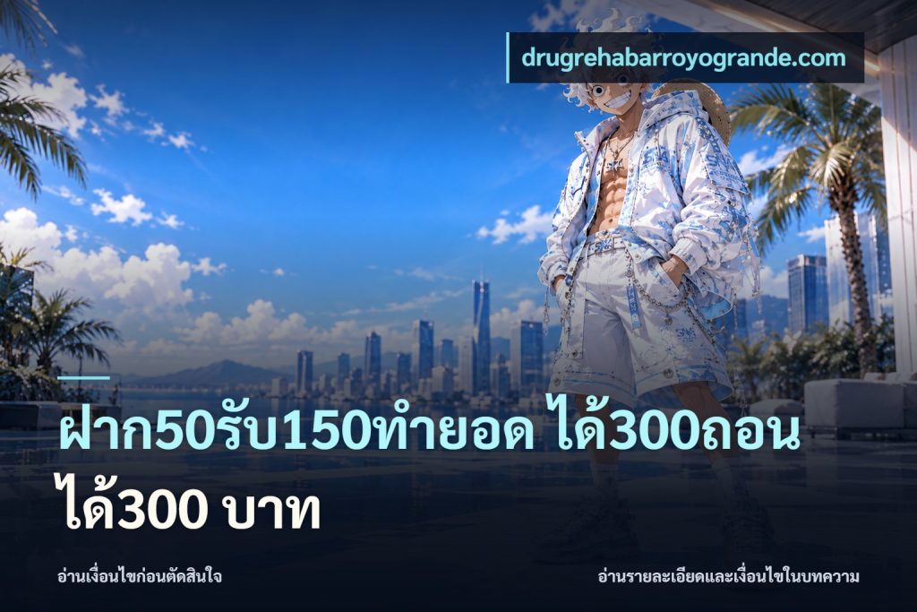 ฝาก50รับ150ทํายอด ได้300ถอนได้300 บาท