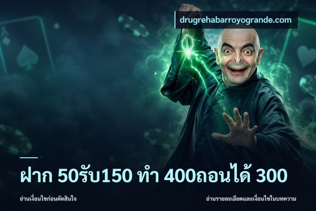 ฝาก 50รับ150 ทํา 400ถอนได้ 300