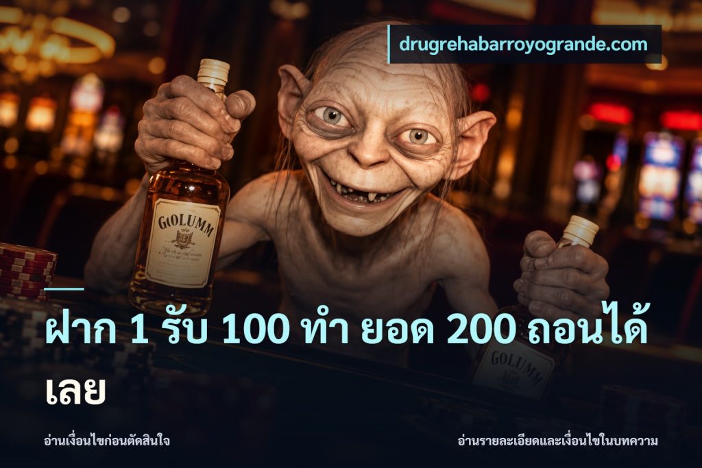ฝาก 1 รับ 100 ทํา ยอด 200 ถอนได้เลย
