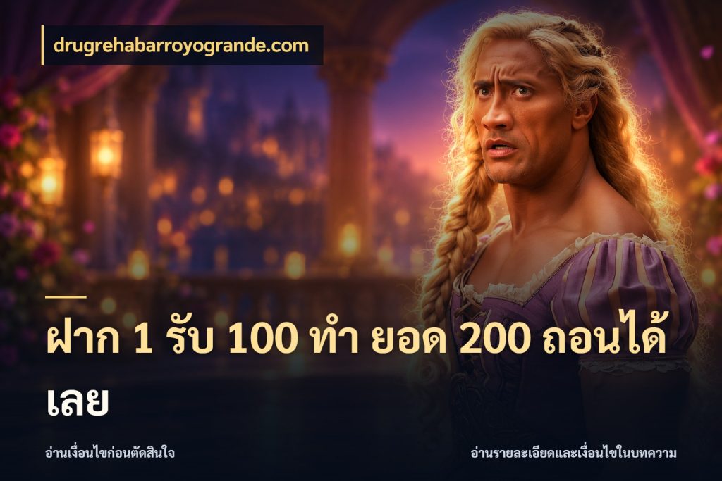 ฝาก 1 รับ 100 ทํา ยอด 200 ถอนได้เลย รูปแบบโบนัสกับสิทธิ์ของสายเกม สไตล์ drugrehabarroyogrande.com