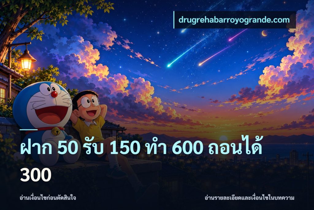 ฝาก 50 รับ 150 ทํา 600 ถอนได้ 300