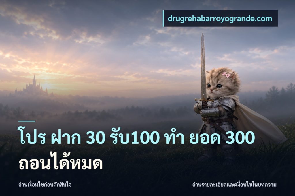 โปร ฝาก 30 รับ100 ทํา ยอด 300 ถอนได้หมด