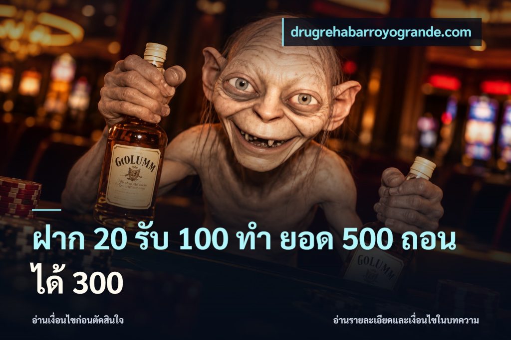 ฝาก 20 รับ 100 ทํา ยอด 500 ถอนได้ 300