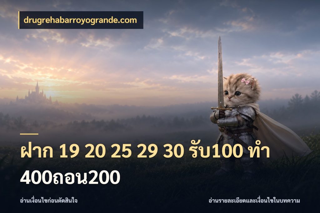ฝาก 19 20 25 29 30 รับ100 ทำ 400ถอน200 รูปแบบโบนัสกับสิทธิ์ของสายเกม สไตล์ drugrehabarroyogrande.com