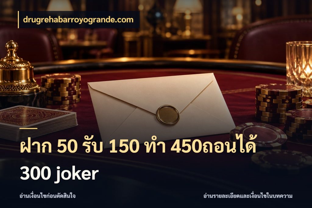 ฝาก 50 รับ 150 ทํา 450ถอนได้ 300 joker drugrehabarroyogrande.com สายโบนัสเลือกจังหวะสนุกได้อย่างไร